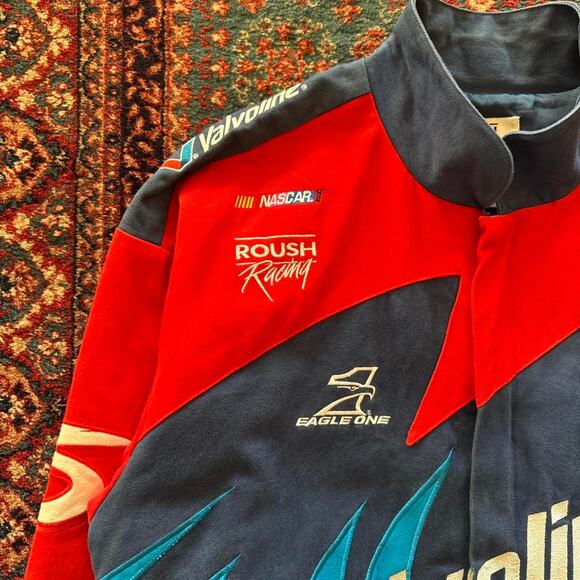 Vintage 90s Mark Martin Valvoline Cummins Roush Racing NASCAR Jacket Size Medium - Picture 4 of 8
